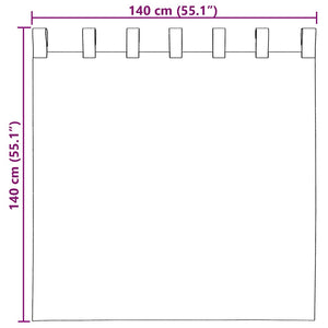 Voile gardiner med öglor 2 st terrakotta 140x140 cm