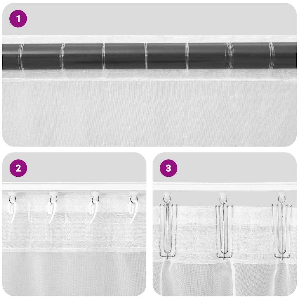 Voile gardiner med öglor 2 st turkos 140x140 cm