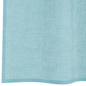 Voile gardiner med öglor 2 st, turkos 140x175 cm