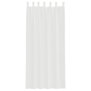 Voile gardiner med öglor 2 st vit 140x225 cm