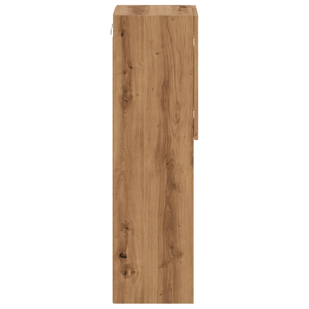 Tv-bänk med LED-belysning artisian ek 30,5x30x102 cm