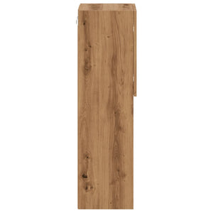 Tv-bänk med LED-belysning 2 st artisian ek 30,5x30x102 cm