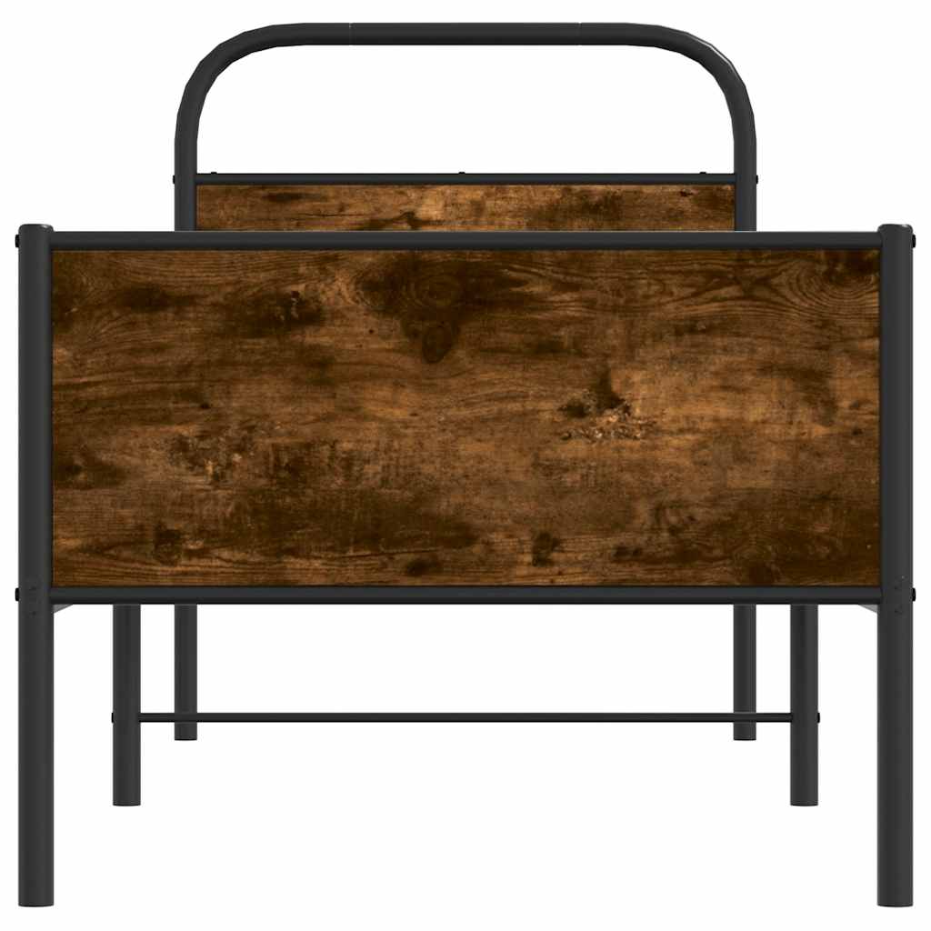 Sängram utan madrass sonoma-ek 80x200 cm konstruerad trä