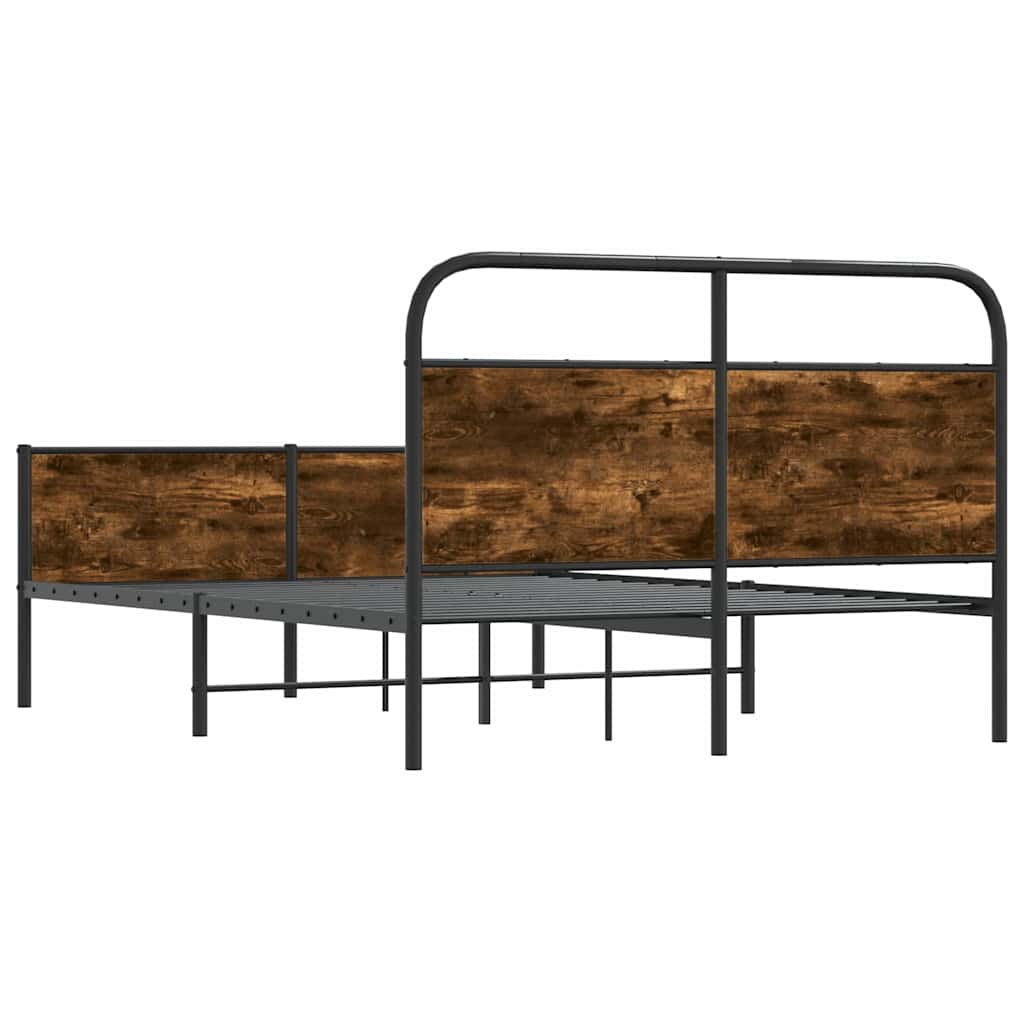 Sängram utan madrass sonoma-ek 120x190 cm konstruerad trä