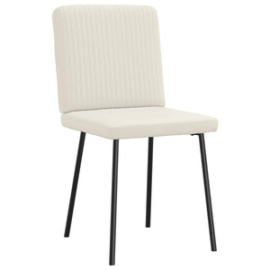 Matstolar 6 st gräddvit sammet