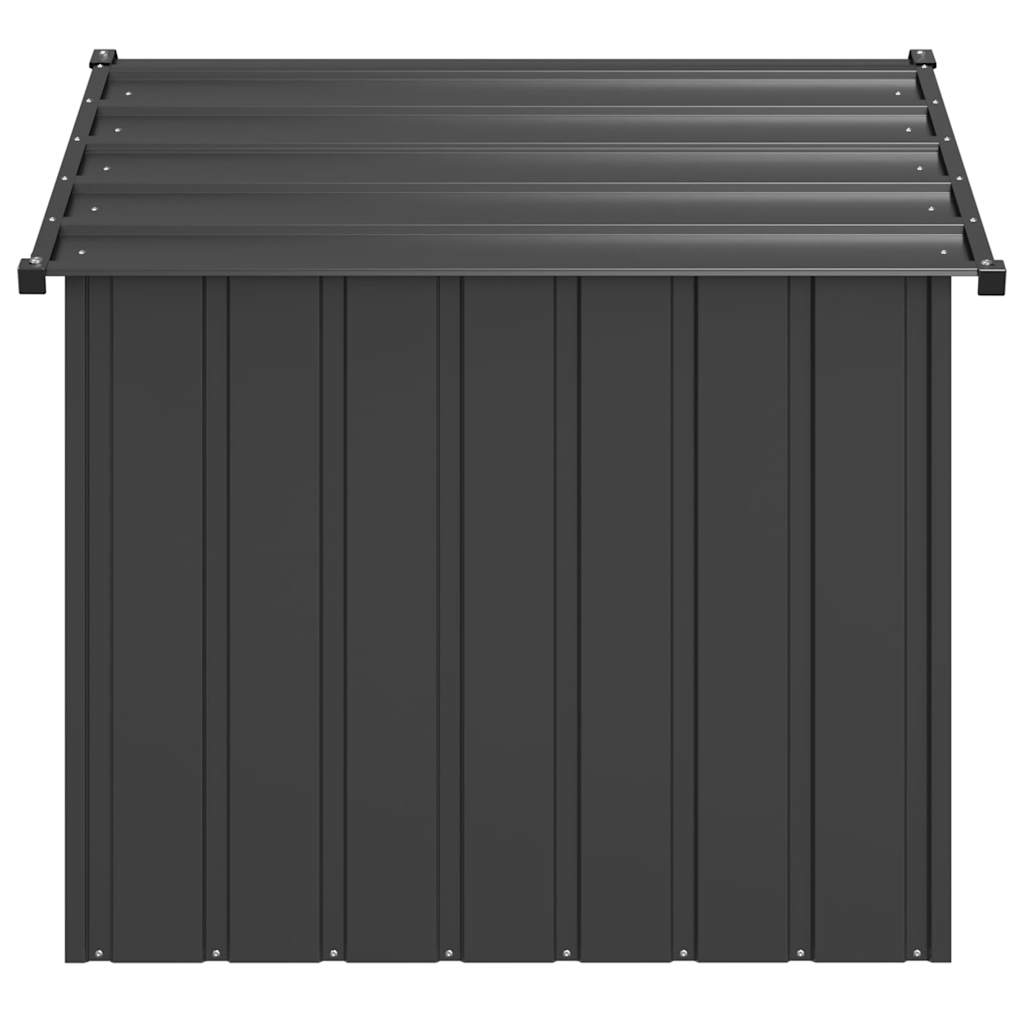 Hundkoja med tak 131x101x102 cm galvaniserat stål