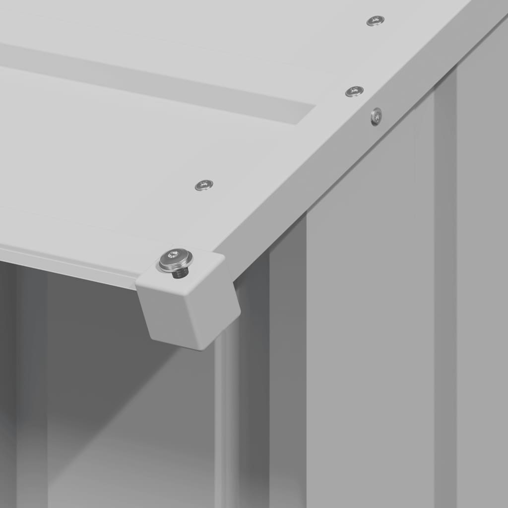 Hundkoja med tak 131x101x102 cm galvaniserat stål