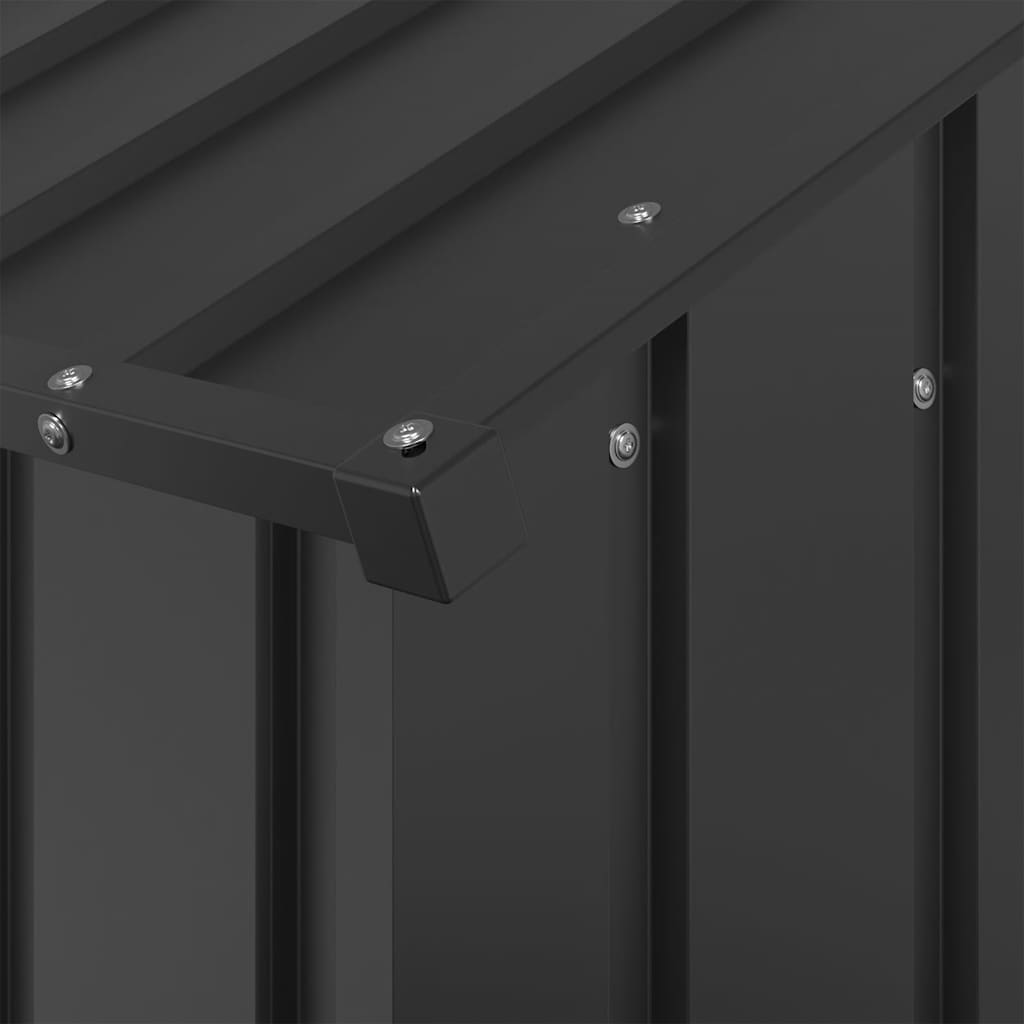 Hundkoja med tak 113x153x101 cm galvaniserat stål