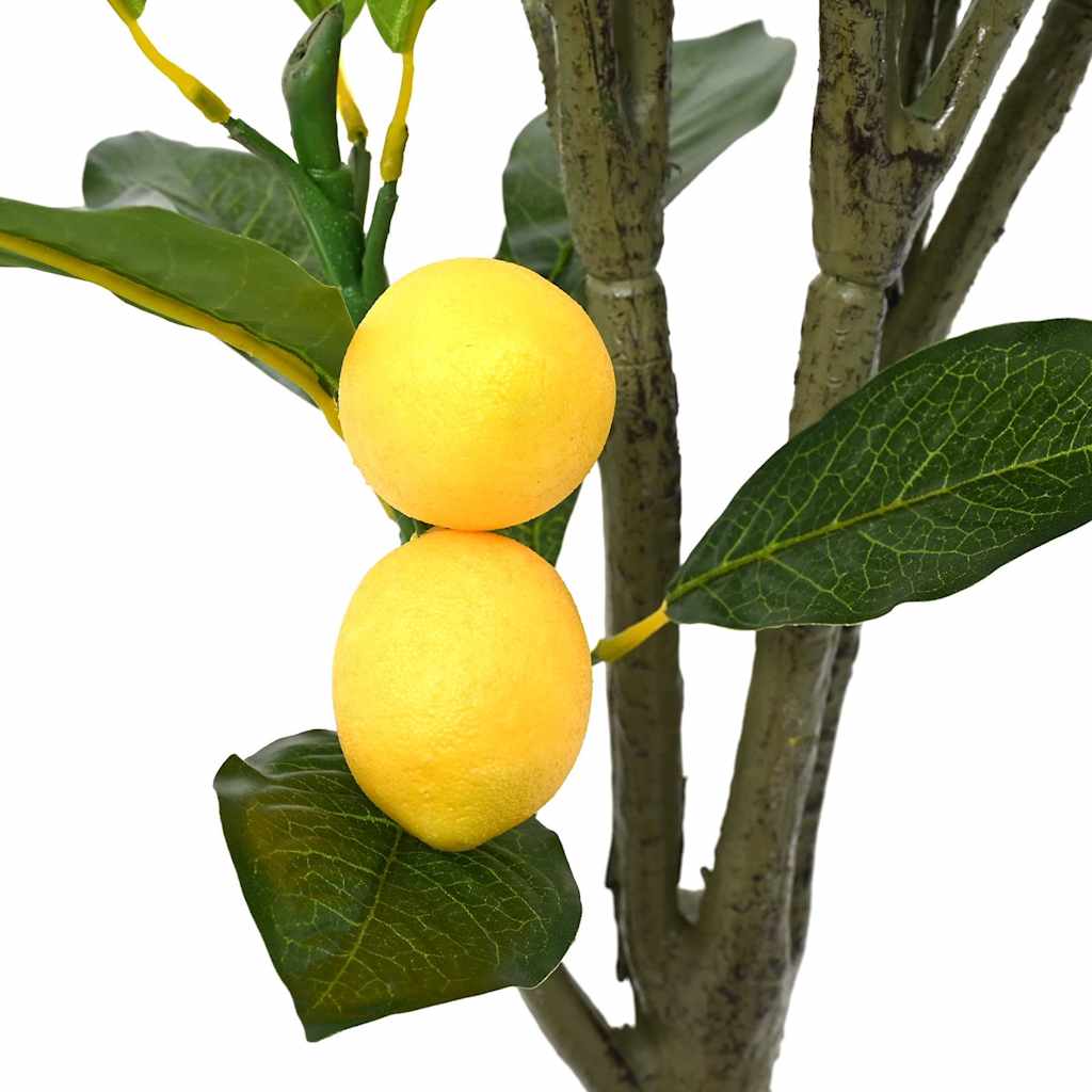 Konstgjort citronträd 136 blad 120 cm grönt