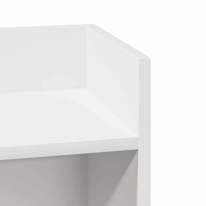 Sidobord med hylla vit 25,5x27x60 cm