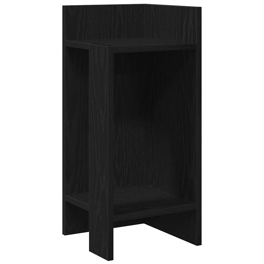 Sidobord med hylla svart 25,5x27x60 cm