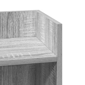 Sidobord med hylla grå sonoma 25,5x27x60 cm