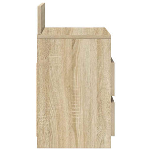 Sängbord 2 st med 2 lådor sonoma-ek 40x33x60 cm