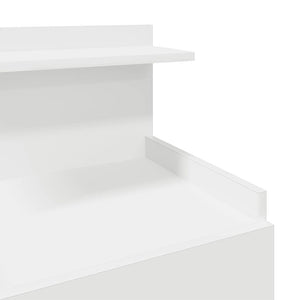 Sängbord med 2 lådor vit 40x36,5x62 cm