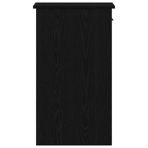 Datorstativ med låda svart 35x45x77 cm