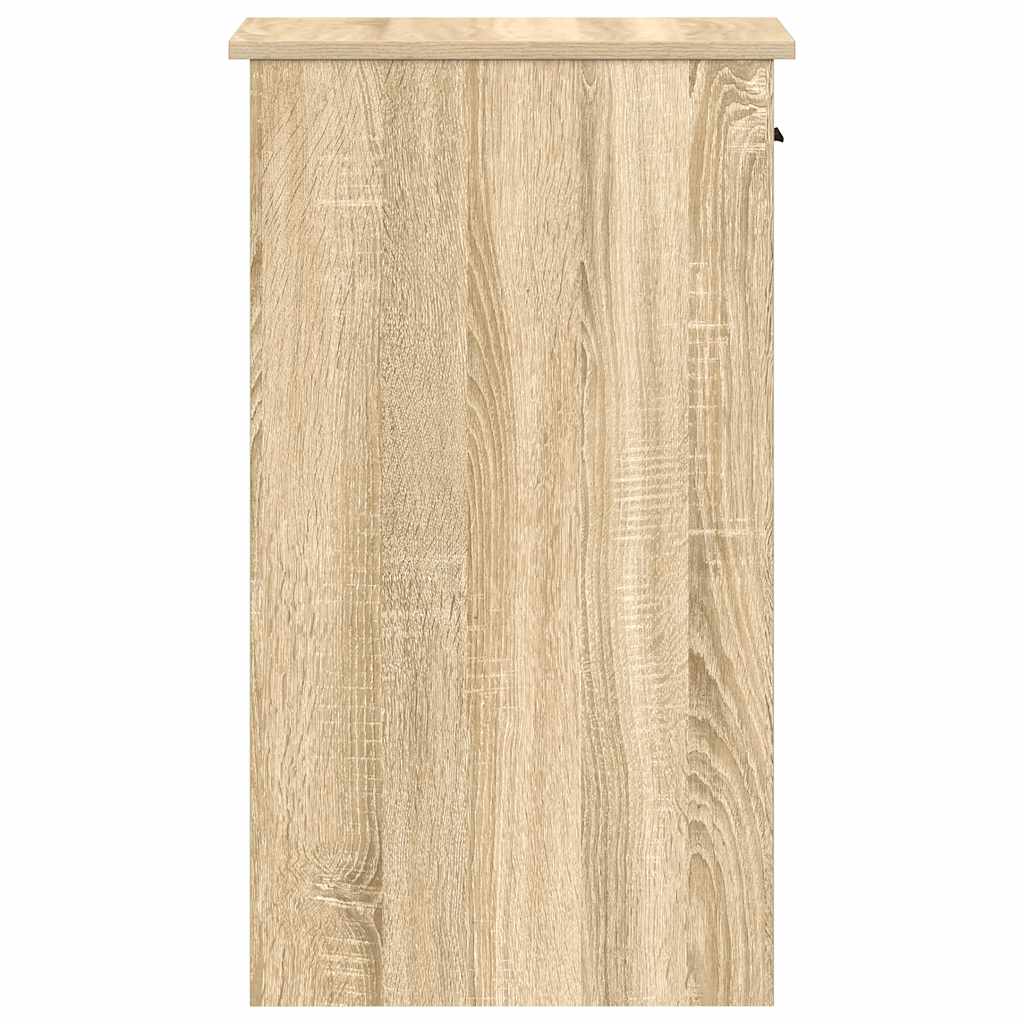 Datorstativ med låda sonoma-ek 35x45x77 cm