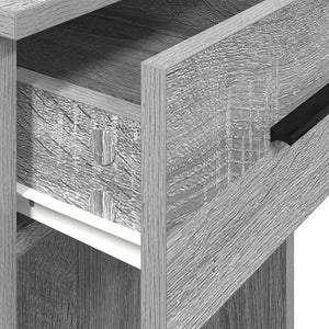 Datorstativ med låda grå sonoma 35x45x77 cm