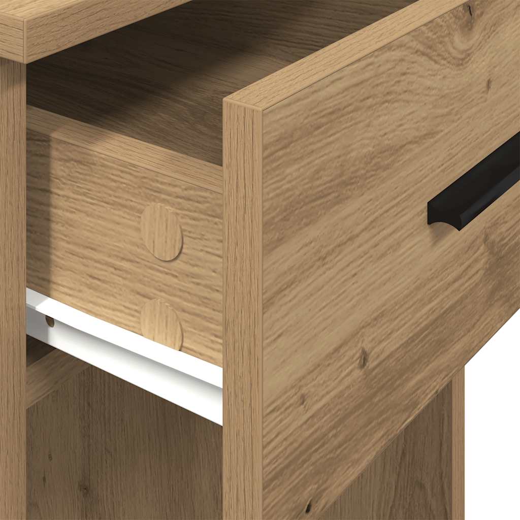 Datorstativ med låda ek 35x45x77 cm