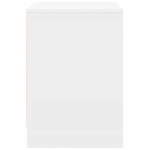 Sängbord med låda vit 40x34x50 cm