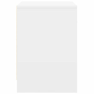 Sängbord 2 st med låda vit 40x34x50 cm