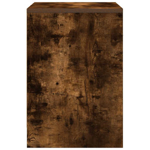 Sängbord 2 st med låda rökfärgad ek 40x34x50 cm