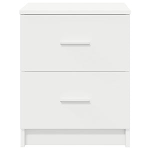 Sängbord med 2 lådor vit 40x36x50 cm