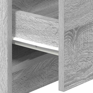 Sängbord 2 st med 2 lådor grå sonoma 40x36x50 cm