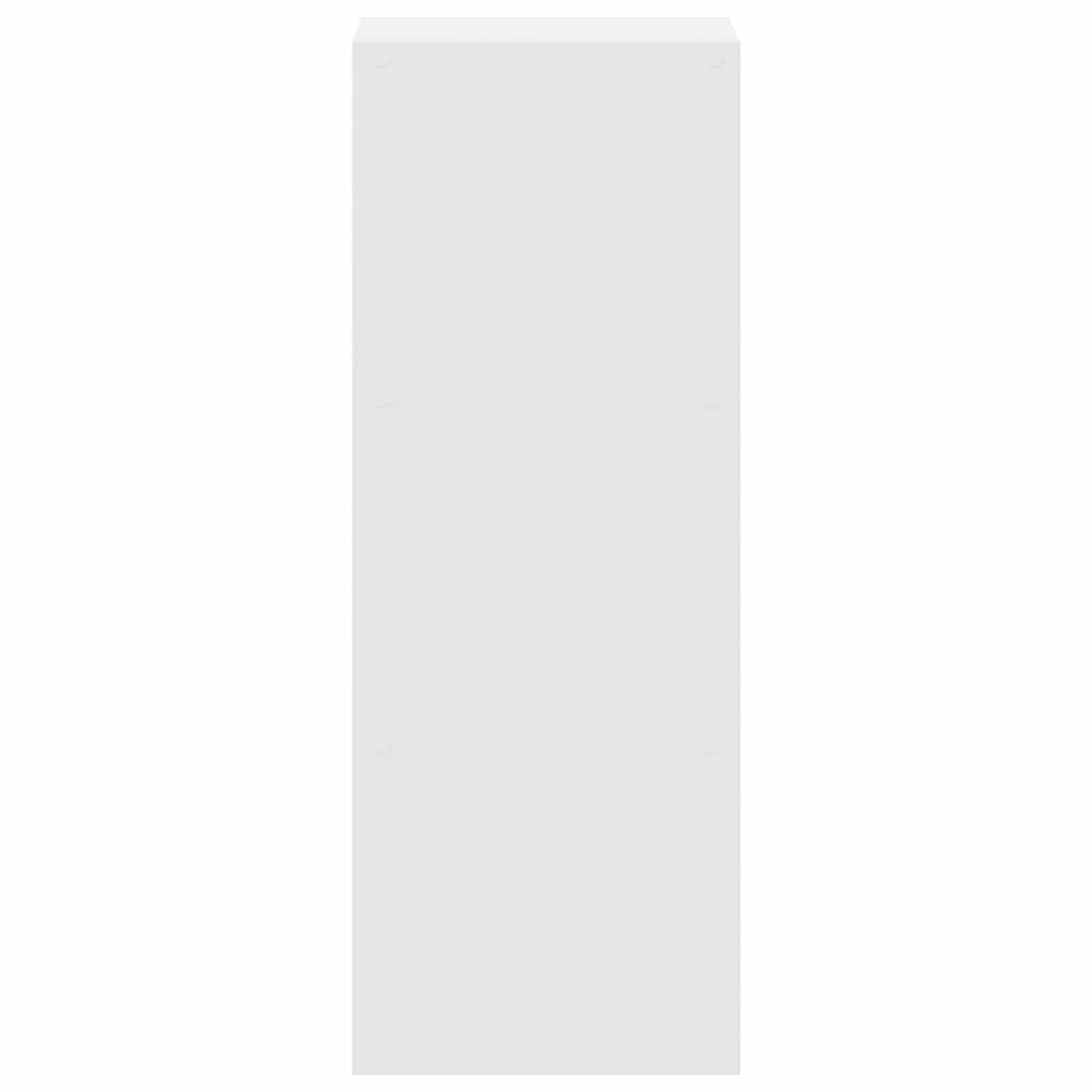 Bokhylla stapelbar vit 30x30x80 cm konstruerat trä