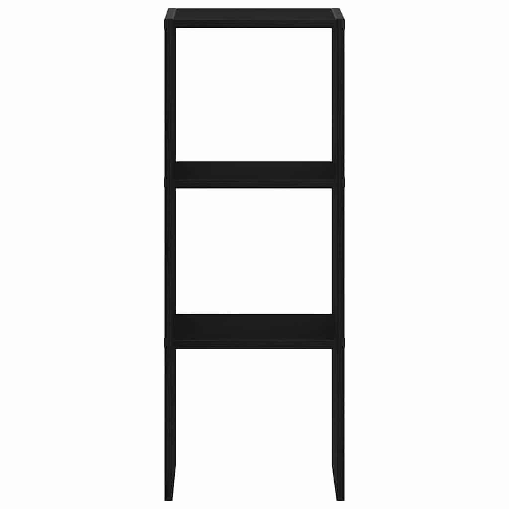 Bokhylla stapelbar svart ek 30x30x80 cm konstruerat trä