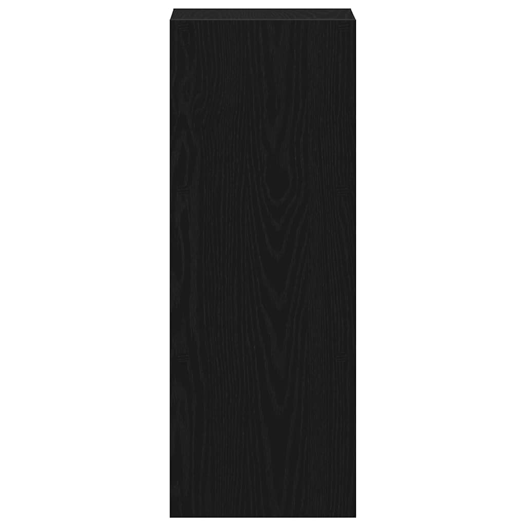 Bokhylla stapelbar svart ek 30x30x80 cm konstruerat trä