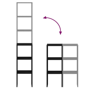 Bokhyllor 2 st stapelbara svart ek 30x30x80 cm konstruerat trä