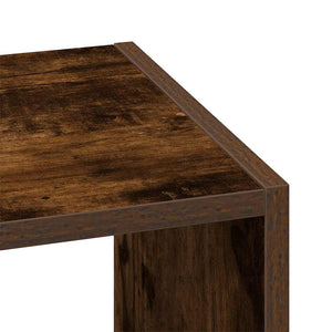 Bokhyllor 2st stapelbar rökfärgad ek 30x30x80cm konstruerat trä