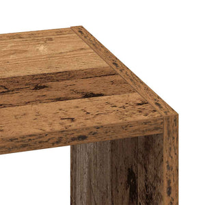 Bokhyllor 2 st stapelbara åldrat trä 30x30x80cm konstruerat trä