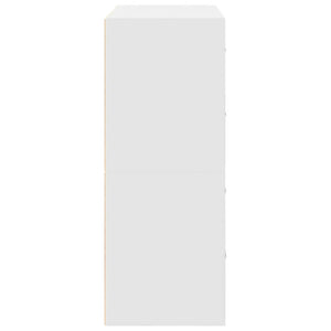 Skåp med 2 lådor 2 st vit 60x31x40 cm konstruerat trä