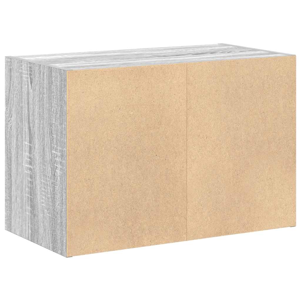 Skåp med 2 lådor grå sonoma 60x31x40 cm konstruerat trä