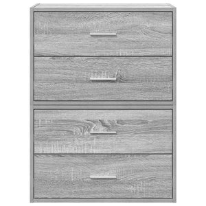 Skåp med 2 lådor 2 st grå sonoma 60x31x40 cm konstruerat trä