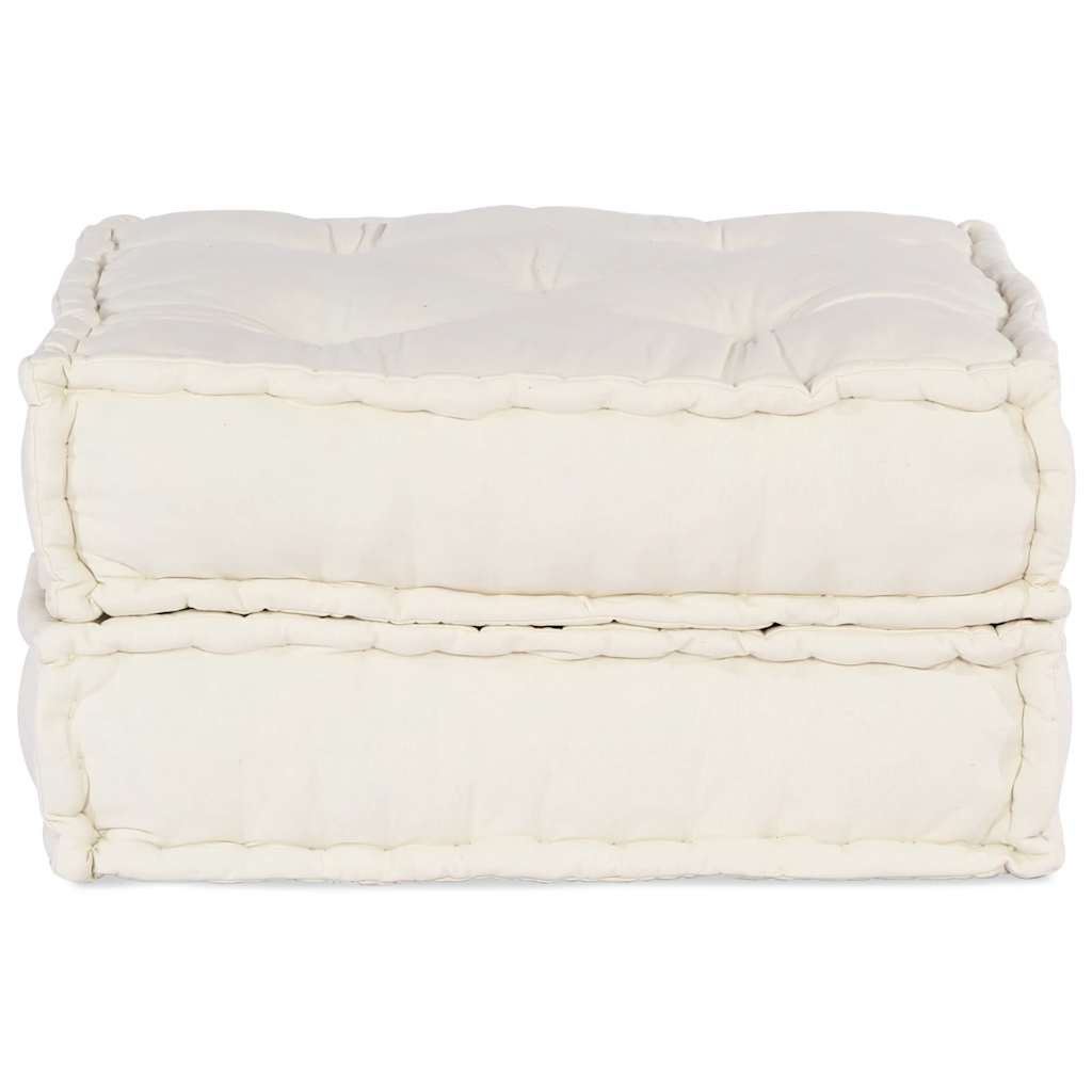 Modulär soffa krämfärgat tyg 70x70x36