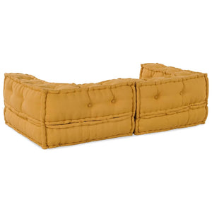 2-sits modulsoffa gul 140x70x36 tyg