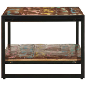 Soffbord flerfärgat 90x50x38 cm massivt trä återvunnet