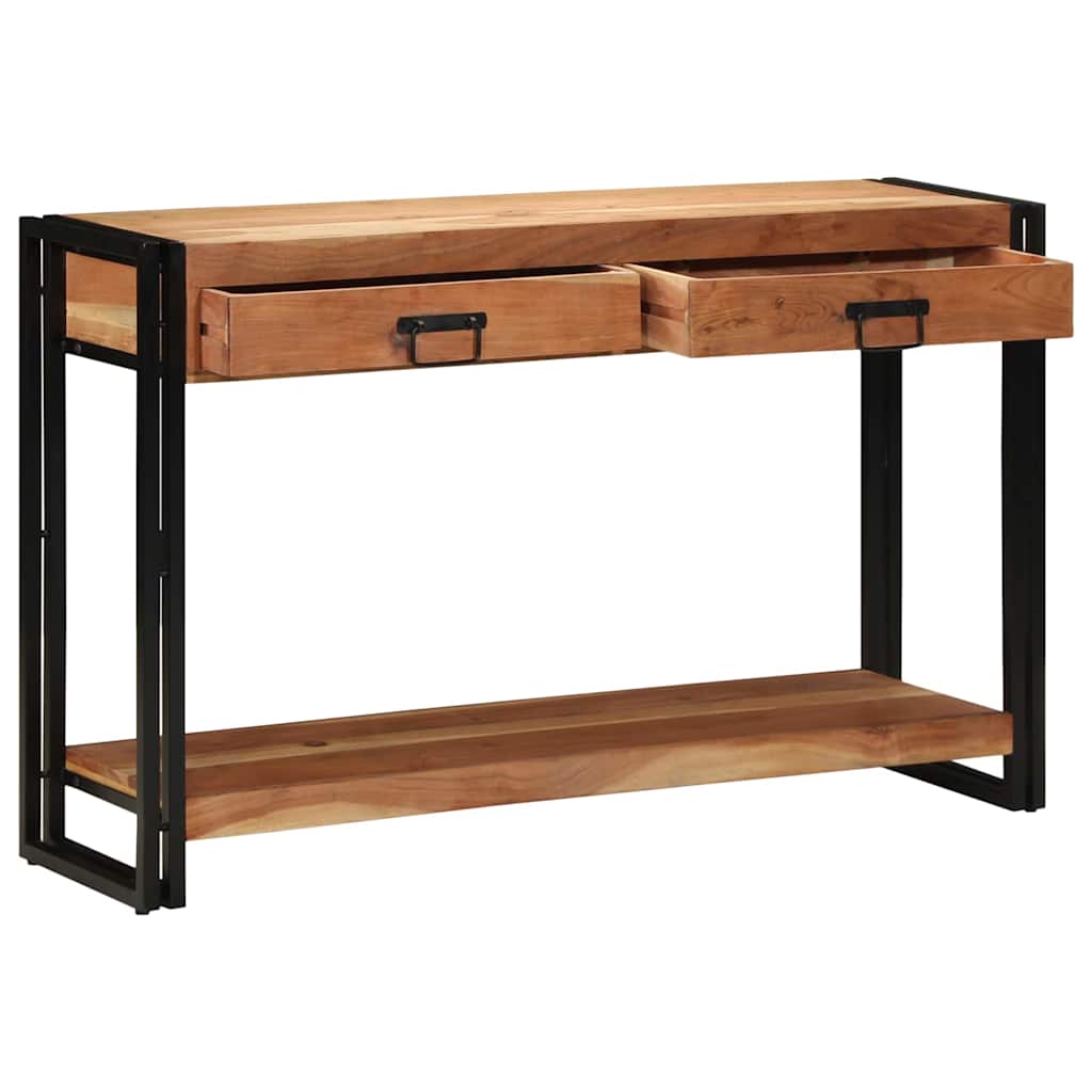 Konsolbord med låda Brun 120 x 33 x 75 cm Massivt Akaciaträ