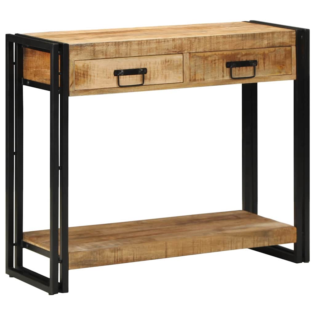 Konsolbord med låda Brun 90 x 33 x 75 cm Massivt mangoträ