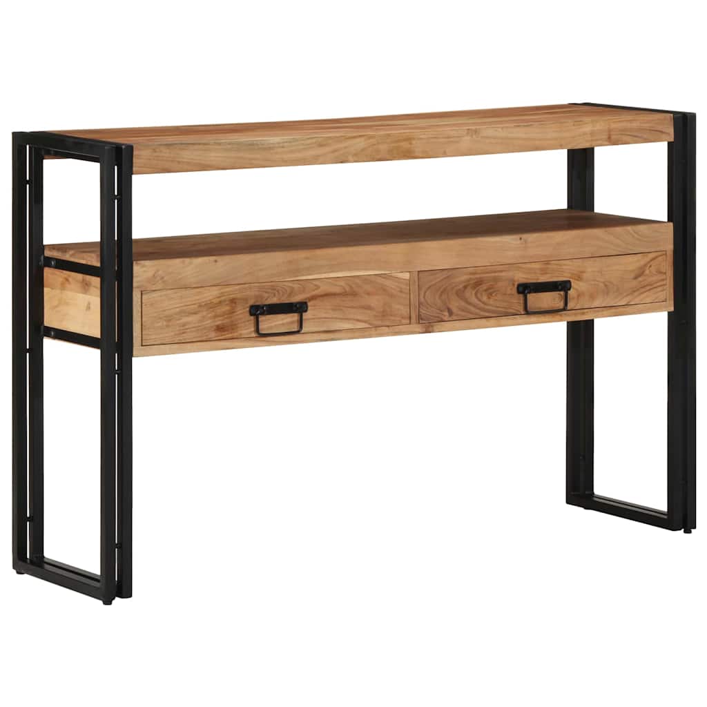 Konsolbord med låda Brun 120 x 33 x 75 cm Massivt Akaciaträ