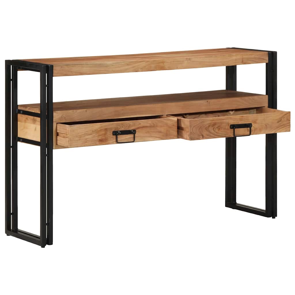 Konsolbord med låda Brun 120 x 33 x 75 cm Massivt Akaciaträ