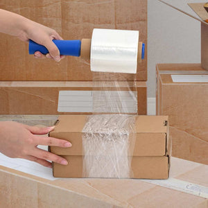 Sträckfilm med handtag 10 st transparent 23 μm 10 cm x 150 m