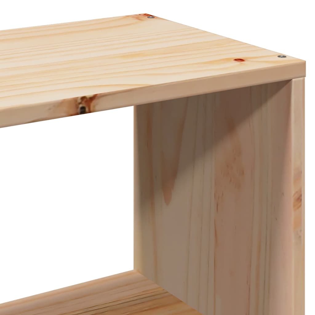 Säng med bokhylla utan madrass 90x190cm massiv furu