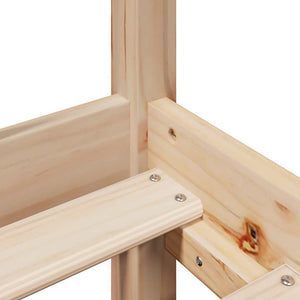 Säng med bokhylla utan madrass 90x190cm massiv furu