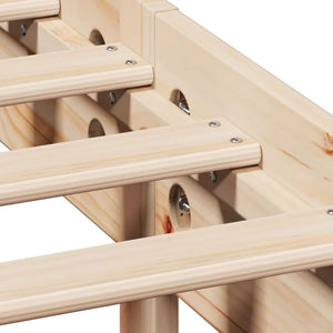 Säng med bokhylla utan madrass 100x200cm massiv furu