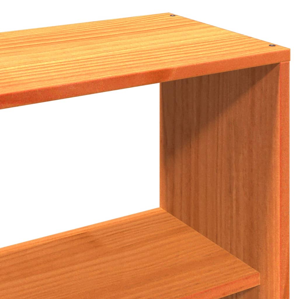 Sängram utan madrass vaxbrun 160x200 cm massiv furu