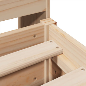 Sängram utan madrass 180x200 cm massiv furu