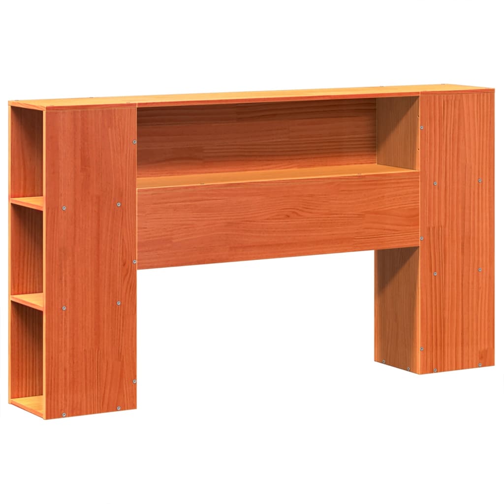 Sängram utan madrass vaxbrun 160x200 cm massiv furu